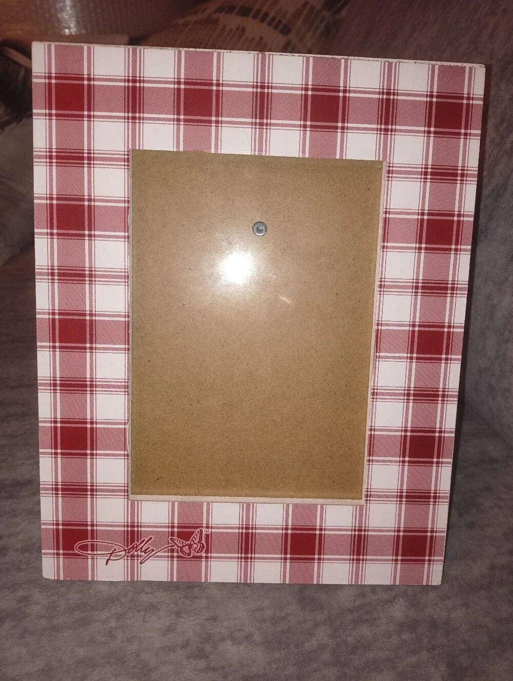 Dolly Parton Dollcake Red and White Plaid Picture Frame